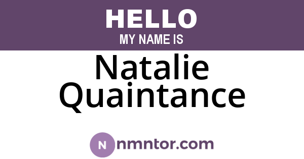 Natalie Quaintance