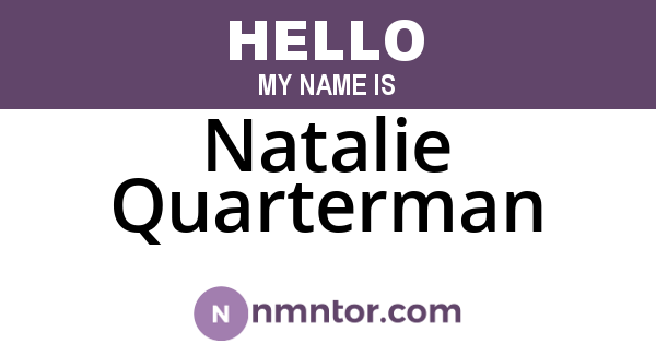 Natalie Quarterman