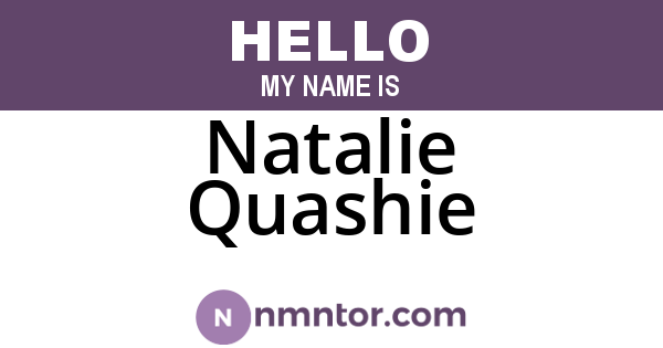 Natalie Quashie