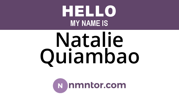 Natalie Quiambao