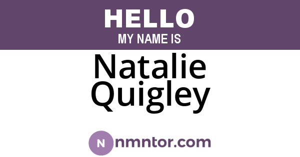 Natalie Quigley
