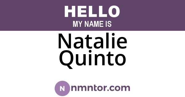 Natalie Quinto