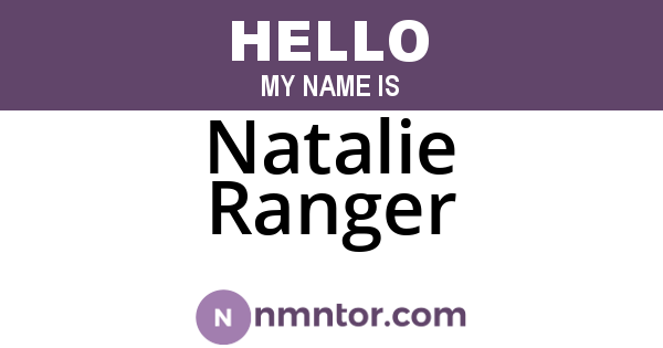 Natalie Ranger