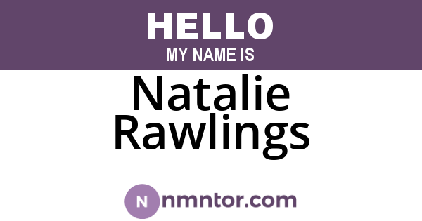 Natalie Rawlings