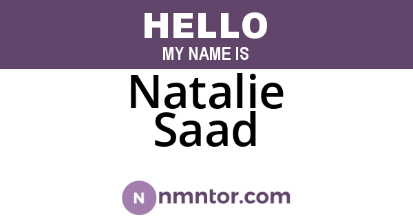 Natalie Saad