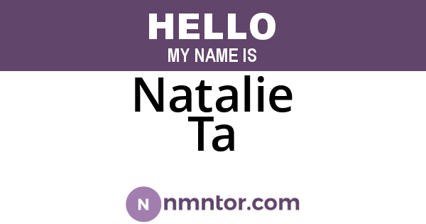 Natalie Ta