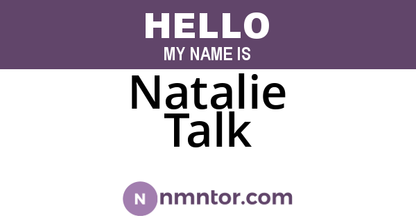 Natalie Talk