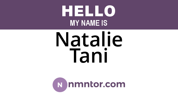 Natalie Tani