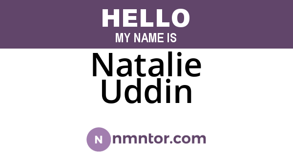 Natalie Uddin
