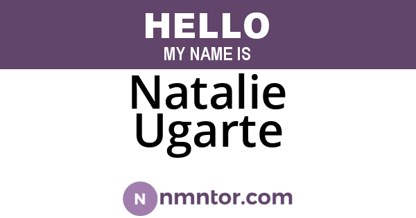 Natalie Ugarte