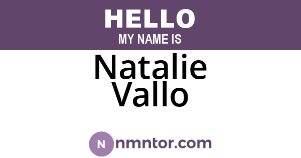 Natalie Vallo