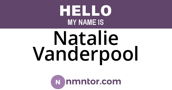 Natalie Vanderpool