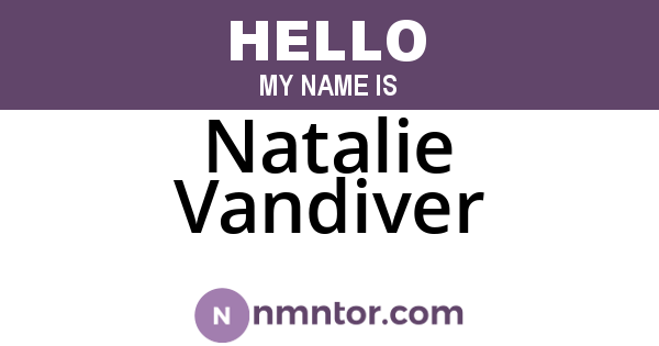 Natalie Vandiver