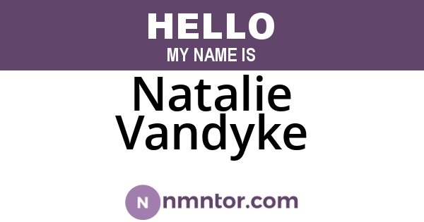 Natalie Vandyke