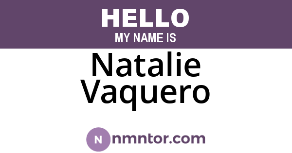Natalie Vaquero