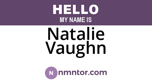 Natalie Vaughn