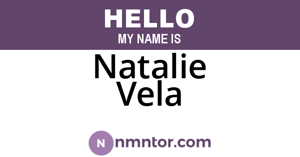 Natalie Vela