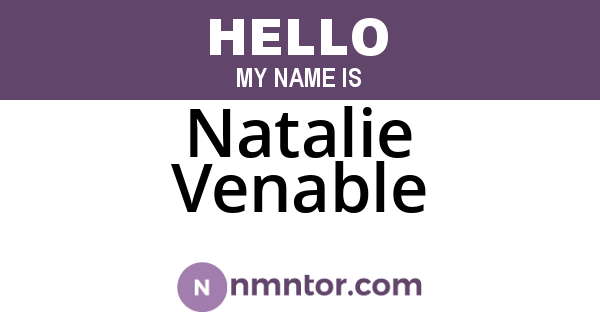 Natalie Venable