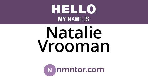 Natalie Vrooman