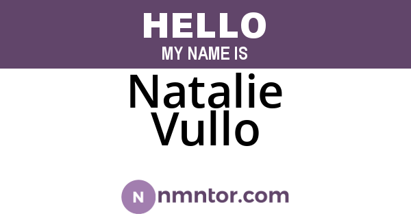 Natalie Vullo