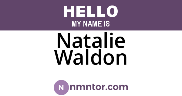 Natalie Waldon