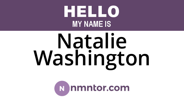Natalie Washington