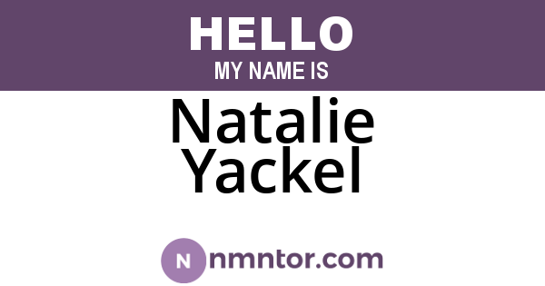 Natalie Yackel