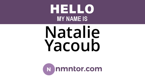 Natalie Yacoub