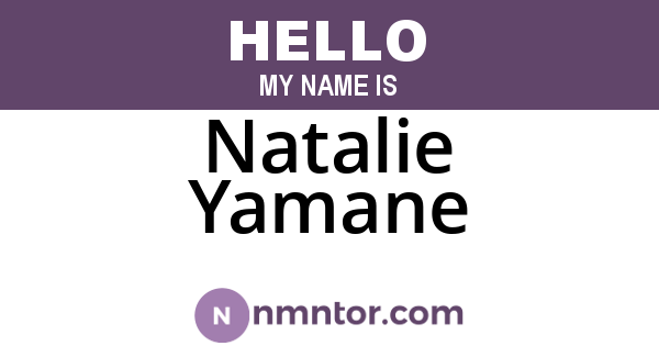 Natalie Yamane