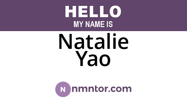 Natalie Yao