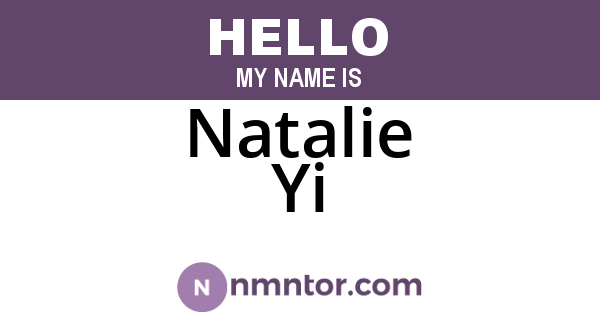 Natalie Yi
