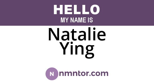 Natalie Ying