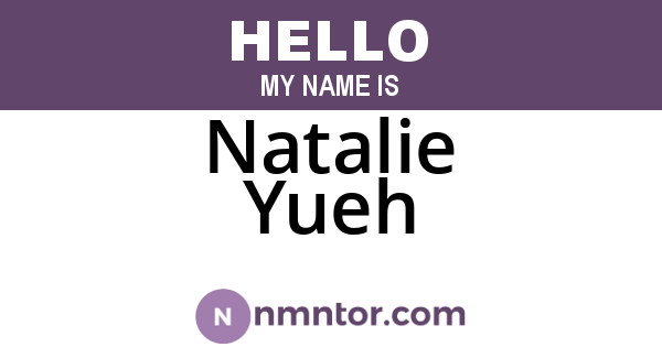 Natalie Yueh