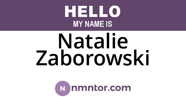 Natalie Zaborowski
