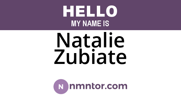 Natalie Zubiate