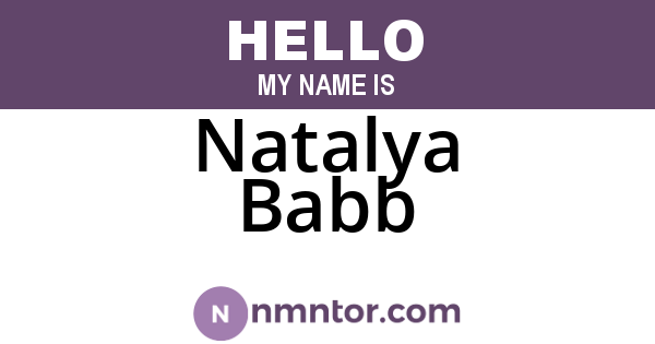 Natalya Babb
