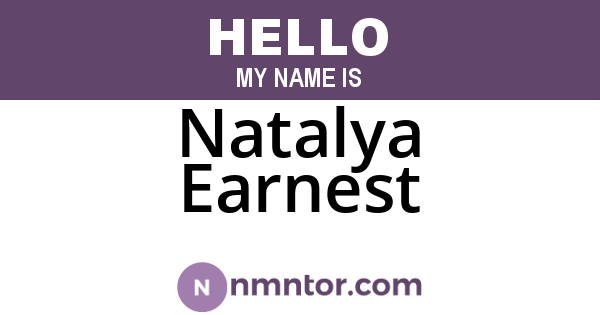Natalya Earnest