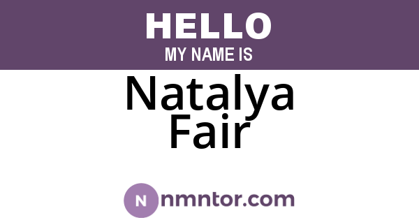 Natalya Fair