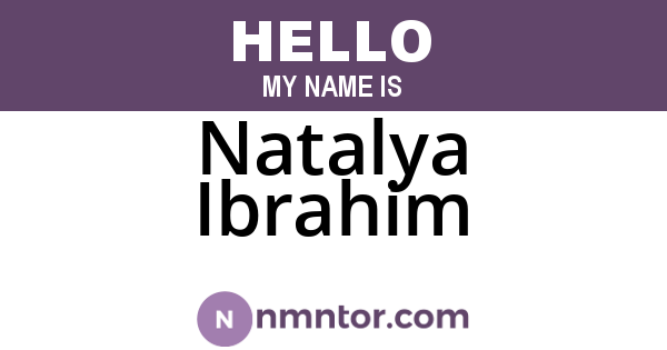 Natalya Ibrahim