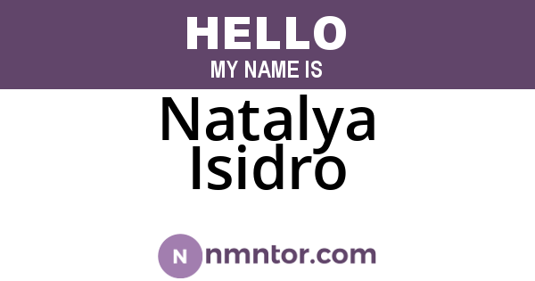 Natalya Isidro