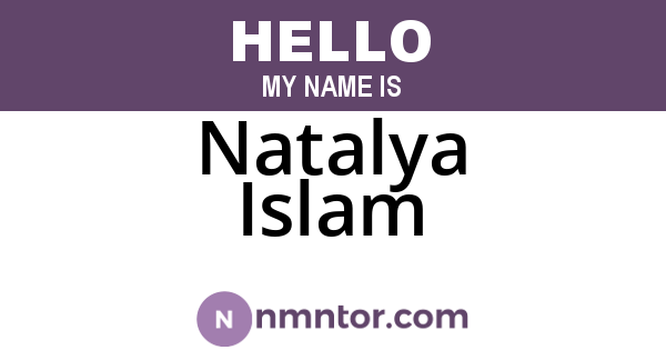 Natalya Islam