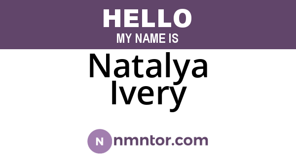 Natalya Ivery