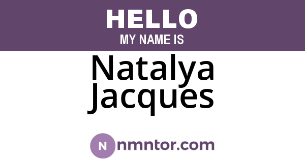 Natalya Jacques