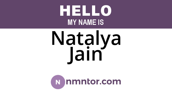 Natalya Jain