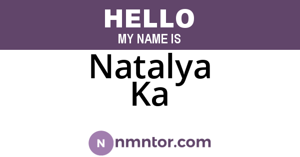 Natalya Ka