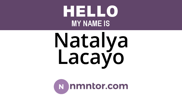 Natalya Lacayo