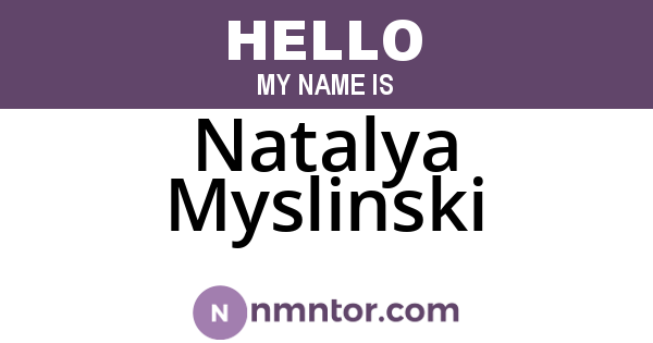 Natalya Myslinski