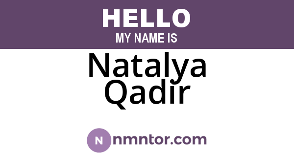 Natalya Qadir