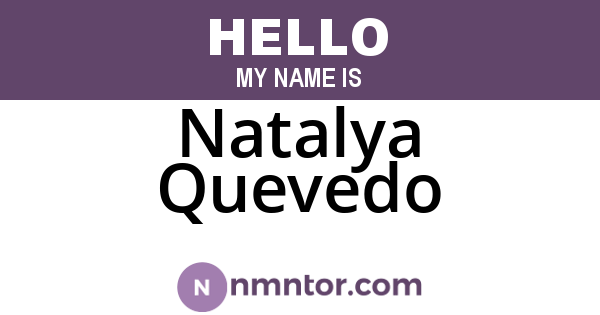 Natalya Quevedo