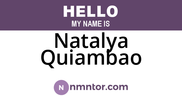 Natalya Quiambao